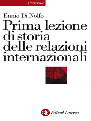 cover image of Prima lezione di storia delle relazioni internazionali